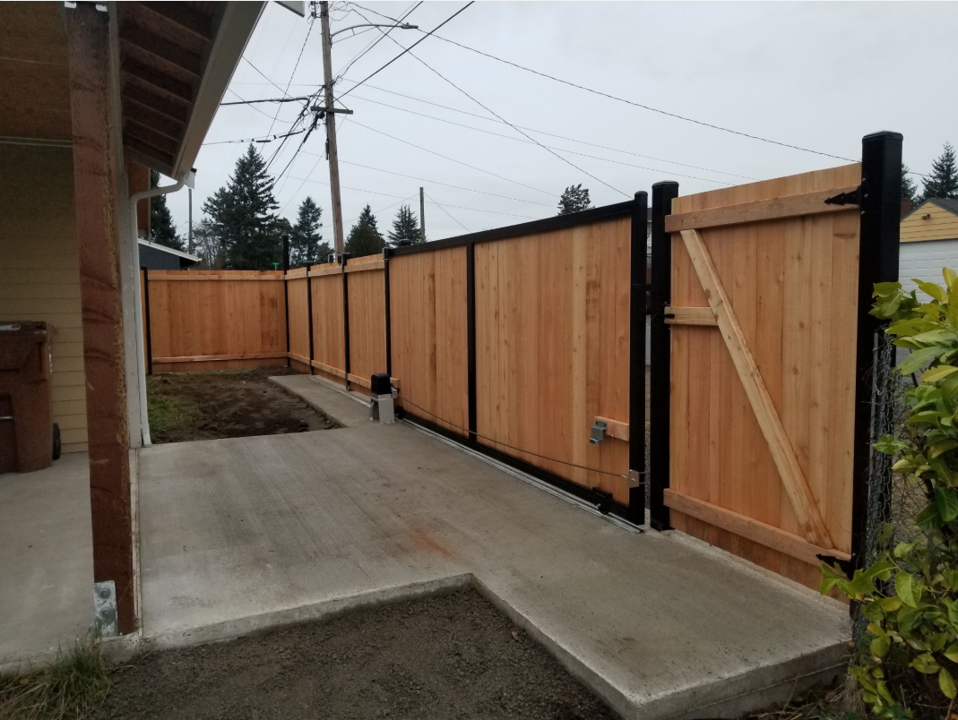 Custom driveway gate curb appeal