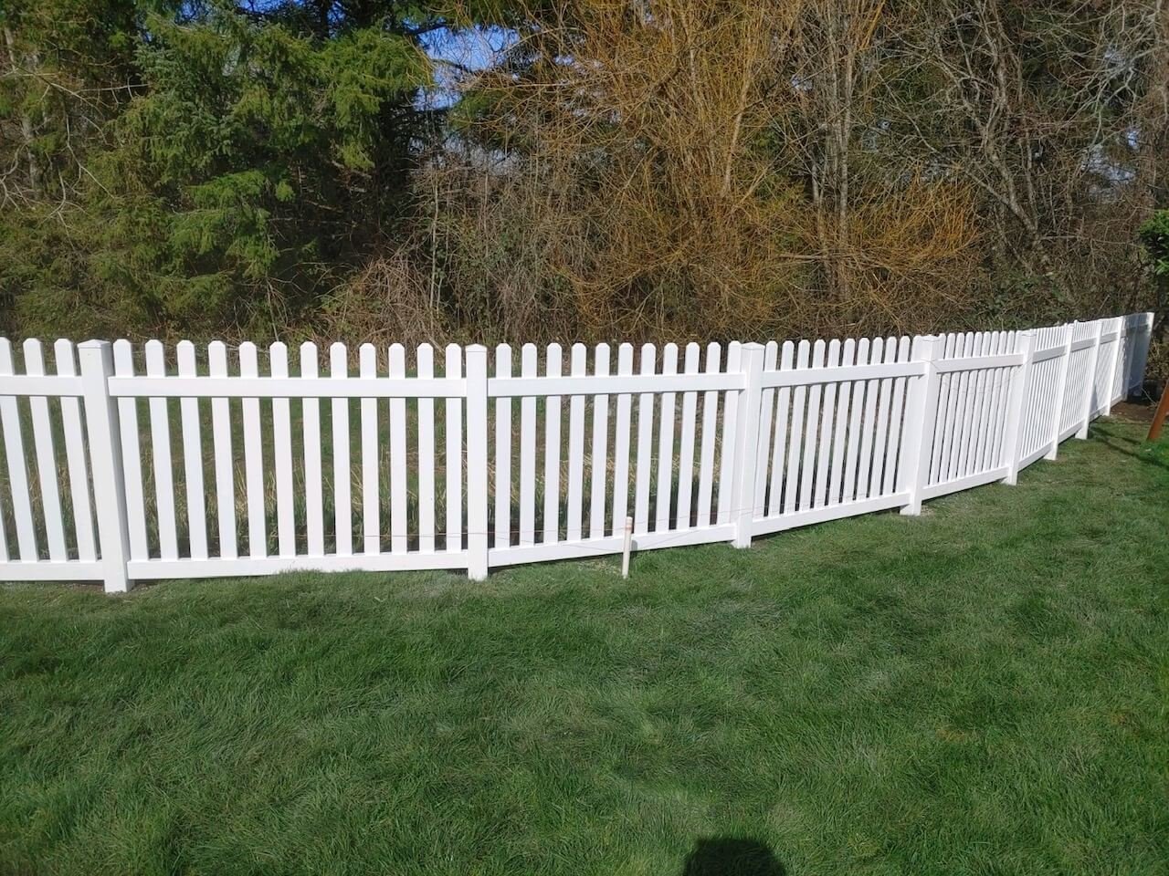 Vinyl fence installation process